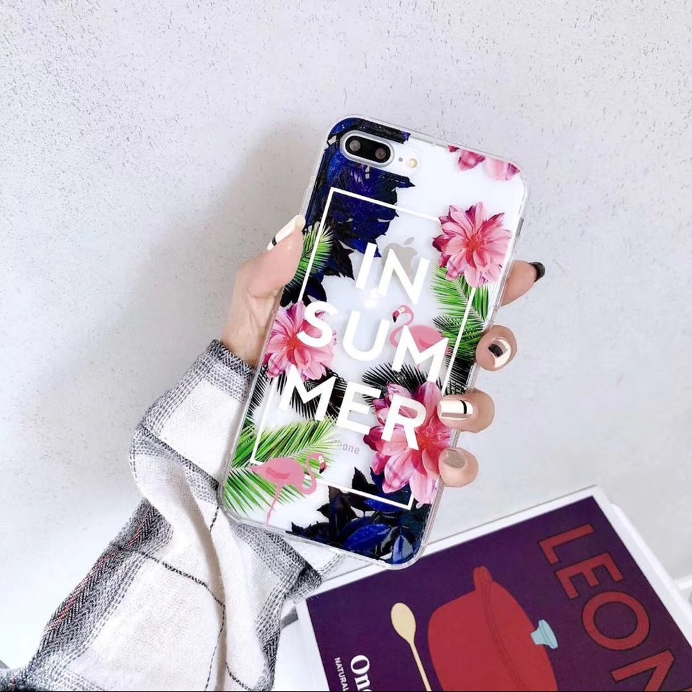 Flamingo in Summer- iPhone 7plus/8plus Clear Case